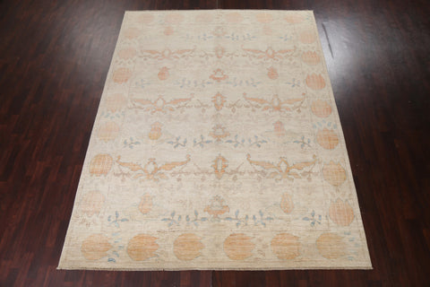 Vegetable Dye Wool Oushak Oriental Area Rug 9x12