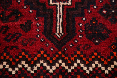 Tribal Red Qashqai Persian Area Rug 5x8