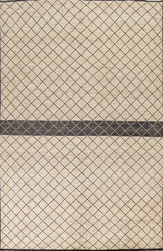 Trellis Wool Moroccan Oriental Rug 8x10