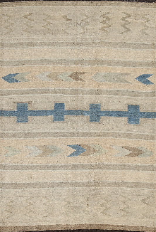 Natural Dye Tribal Kilim Oriental Rug 5x7