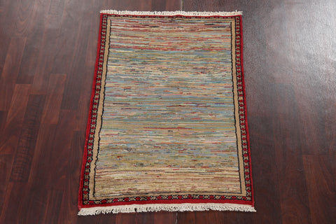 Handmade Gabbeh Kashkoli Oriental Rug 3x4