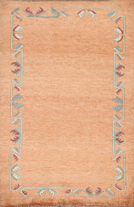 Handmade Gabbeh Kashkoli Oriental Wool Rug 3x4