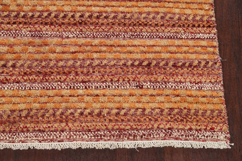 Striped Gabbeh Kashkoli Oriental Runner Rug 3x8