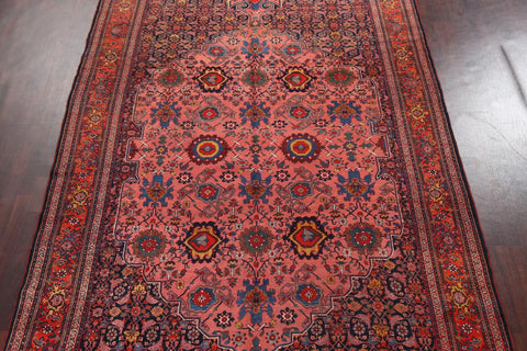 Pre-1900 Antique Vegetable Dye Bidjar Halvaei Persian Rug 8x15