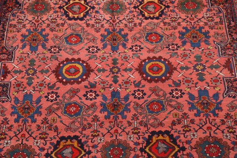 Pre-1900 Antique Vegetable Dye Bidjar Halvaei Persian Rug 8x15