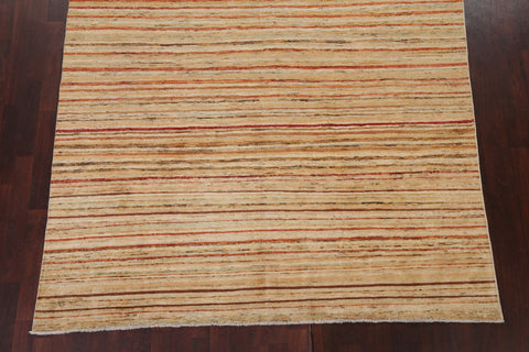 Striped Wool Gabbeh Kashkoli Oriental Area Rug 7x10