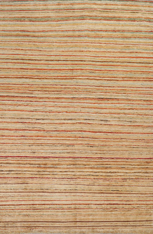 Striped Wool Gabbeh Kashkoli Oriental Area Rug 7x10
