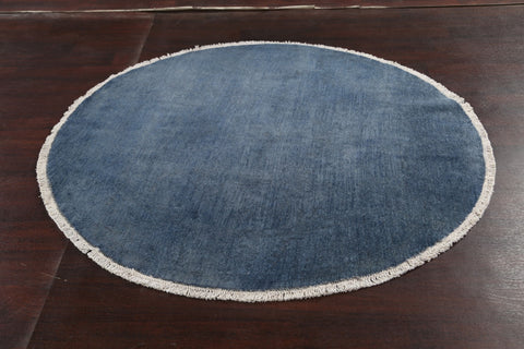 Handmade Wool Gabbeh Kashkoli Oriental Round Rug 5x5