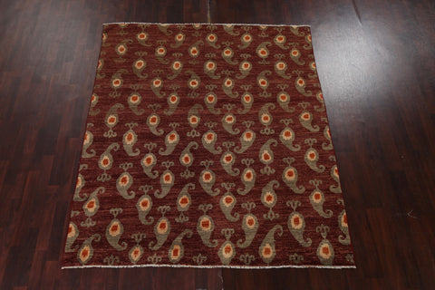 Paisley Handmade Gabbeh Kashkoli Oriental Area Rug 7x8