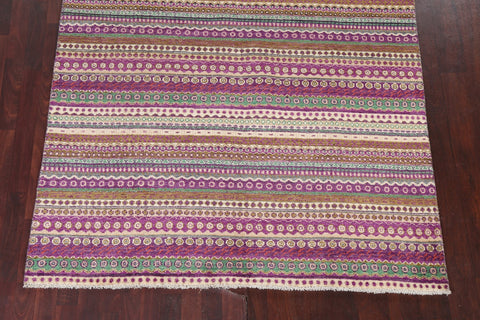 Striped Wool Gabbeh Kashkoli Oriental Area Rug 6x8