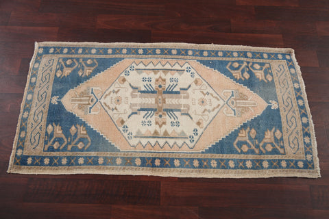 Geometric Wool Anatolian Handmade Turkish Rug 2x4