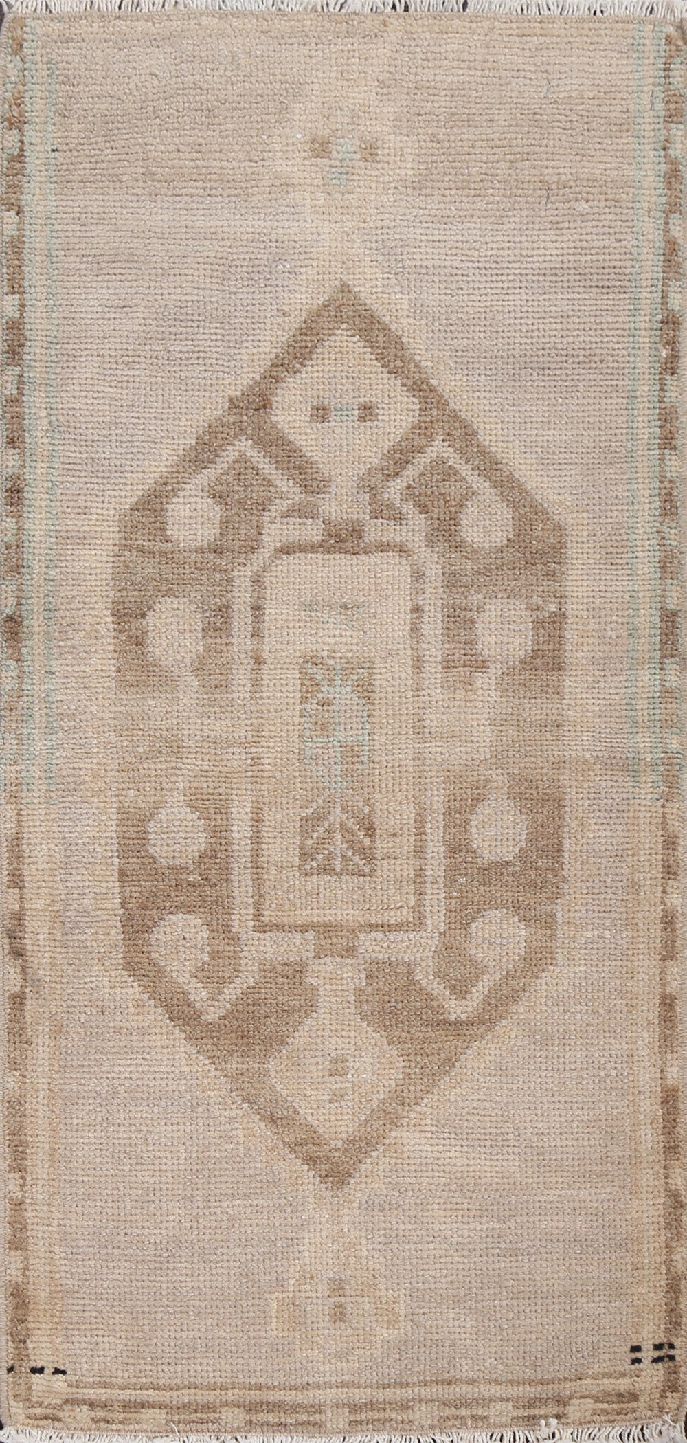 Vintage Muted Anatolian Turkish Wool Rug 1x3