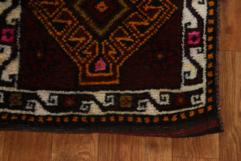 Vintage Wool Saddle Bag Handmade Turkish Rug 2x4