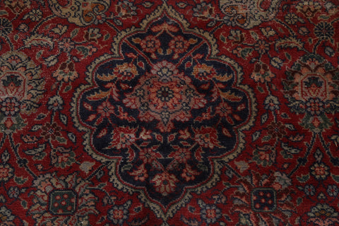 Pre-1900 Antique Vegetable Dye Mahal Persian Rug 12x15