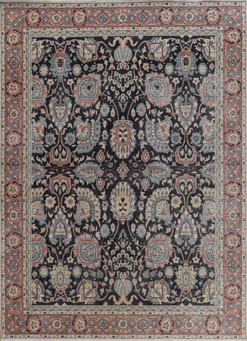 Floral Navy Blue Ziegler Oriental Area Rug 8x10