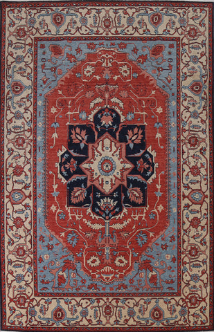 Handmade Wool Heriz Serapi Oriental Area Rug 7x10