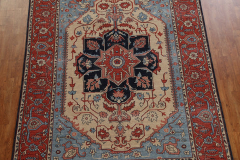 Handmade Wool Heriz Serapi Turkish Rug 7x10