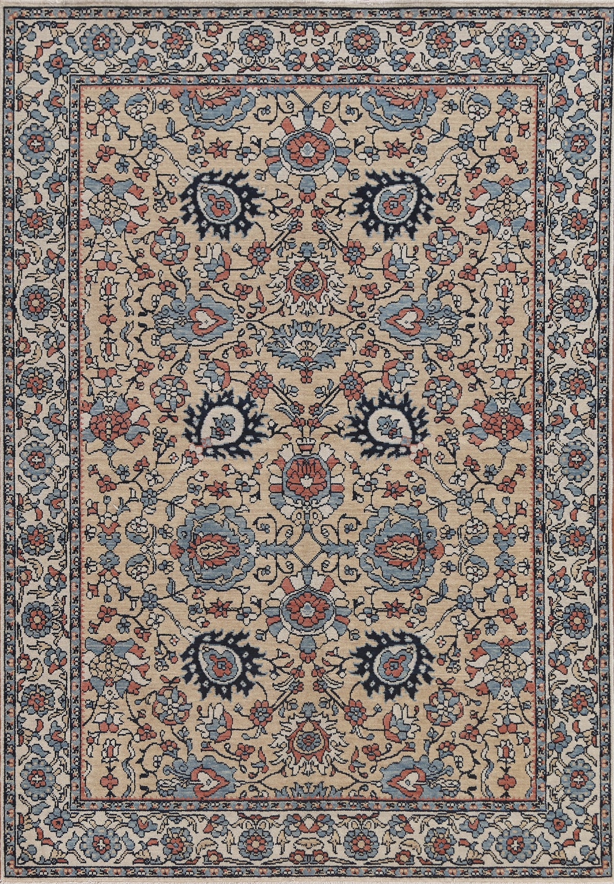 Handmade Wool Ziegler Turkish Area Rug 5x7