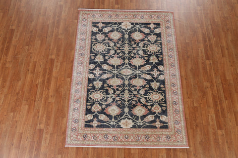 Hand-Knotted Wool Ziegler Oriental Area Rug 5x7