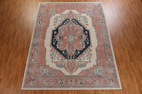 Geometric Wool Heriz Serapi Turkish Area Rug 10x13