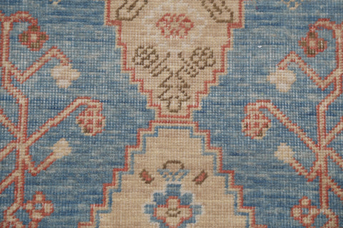 Light Blue Heriz Serapi Oriental Runner Rug 3x12