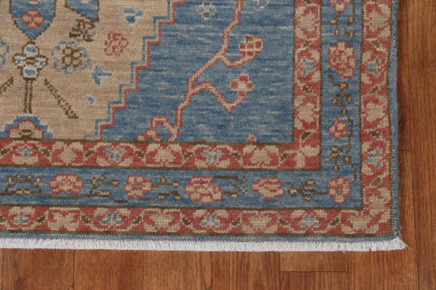 Hand-Knotted Wool Heriz Serapi Turkish Runner Rug 3x12