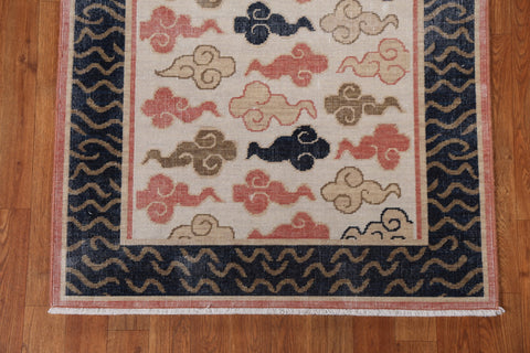 Geometric Art Deco Oriental Runner Rug 3x12