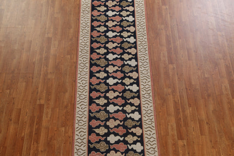 Geometric Art Deco Oriental Runner Rug 3x12