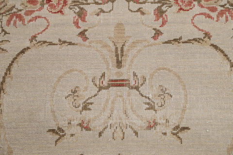 Wool Floral Aubusson Oriental Runner Rug 3x10