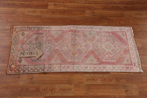 Antique Look Anatolian Turkish Wool Rug 1x3