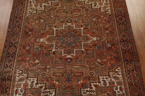 Vintage Geometric Heriz Persian Area Rug 10x12