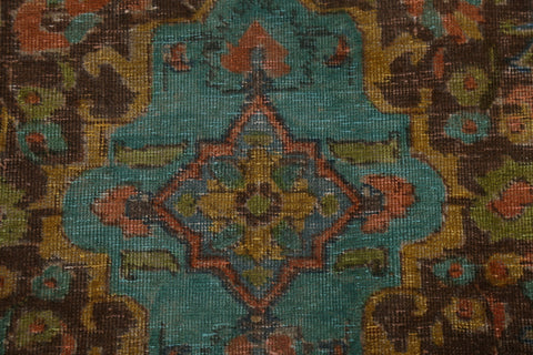 Handmade Over-Dyed Tabriz Persian Rug 9x12