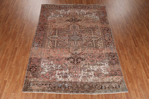 Handmade Geometric Heriz Persian Area Rug 8x11