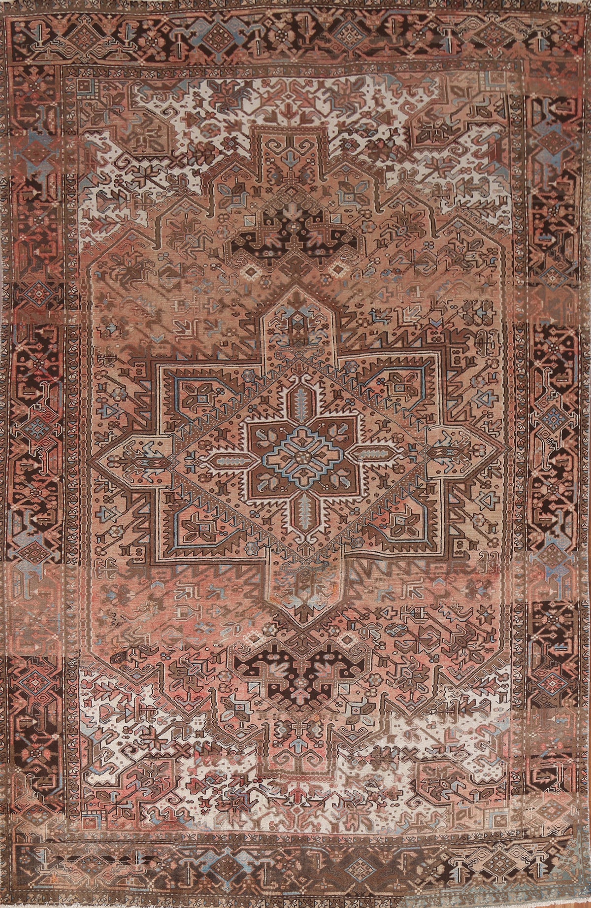 Handmade Geometric Heriz Persian Area Rug 8x11