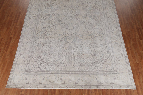 Distressed Wool Tabriz Large Persian Rug 9x16