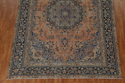 Floral Wool Handmade Mashad Persian Area Rug 8x11