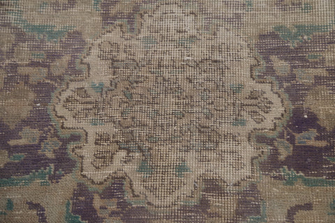 Distressed Floral Tabriz Persian Wool Rug 6x9