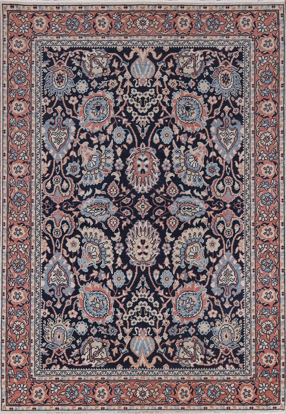 Floral Sultanabad Ziegler Turkish Area Rug 5x7