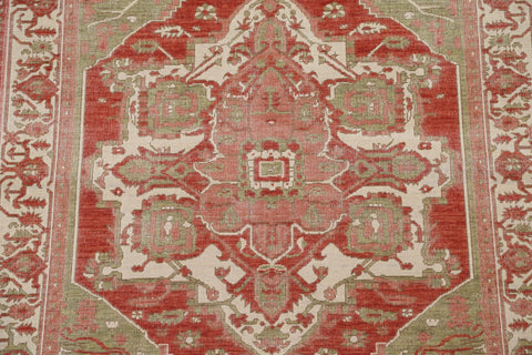 Geometric Heriz Serapi Turkish Wool Rug 5x7