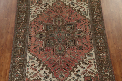 Vintage Geometric Heriz Persian Area Rug 6x9