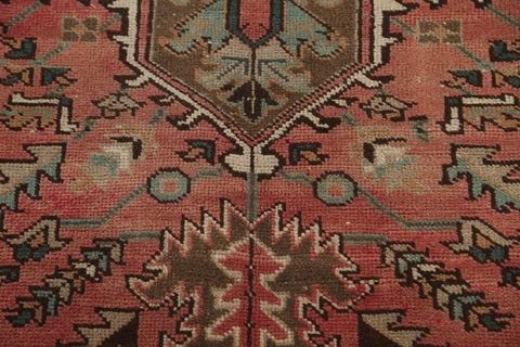Vintage Geometric Heriz Persian Area Rug 6x9