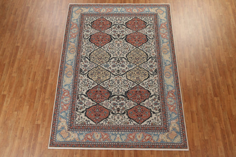 Geometric Bakhtiari Turkish Area Rug 7x10