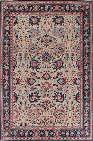 All-Over Floral Sultanabad Ziegler Turkish Wool Rug 9x12