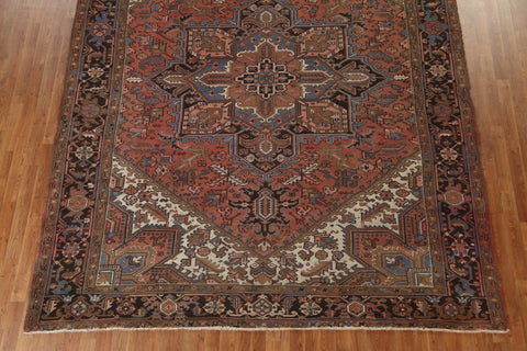 Handmade Heriz Persian Wool Rug 9x11