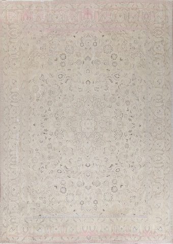 Muted Floral Kashan Persian Wool Rug 10x12