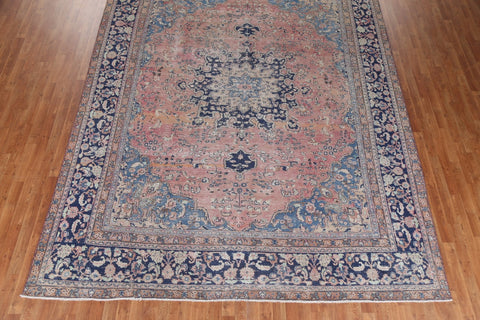 Vintage Floral Mashad Persian Area Rug 10x12