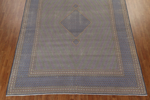 Geometric Wool Kerman Persian Area Rug 10x13