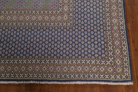 Geometric Wool Kerman Persian Area Rug 10x13