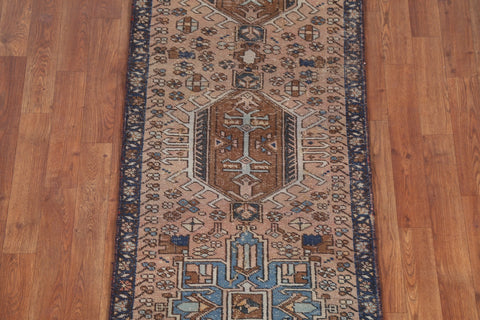 Geometric Heriz Persian Runner Rug 2x11