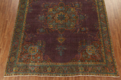 Distressed Over-Dyed Tabriz Persian Area Rug 10x13